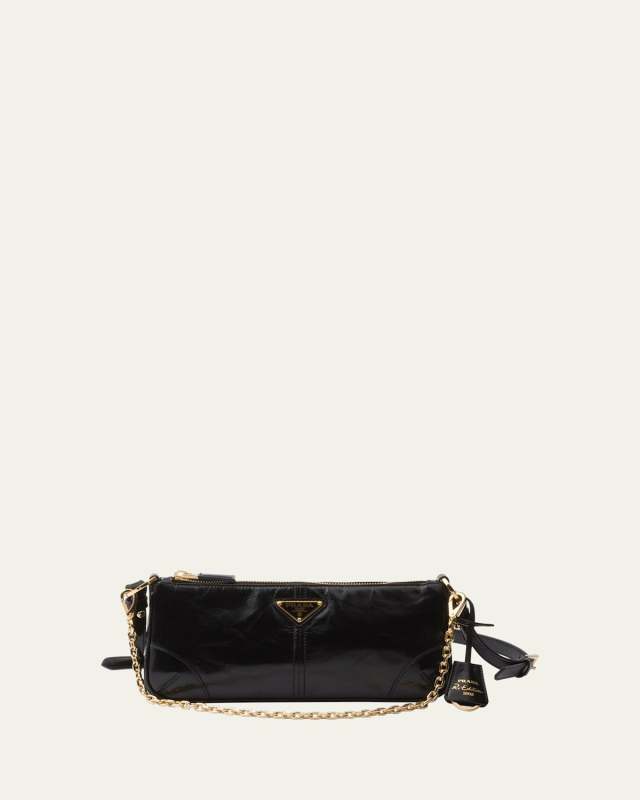 Distressed Leather Shoulder Bag
